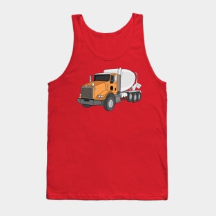 Concrete cement mixing truck cartoon illustration Tank Top